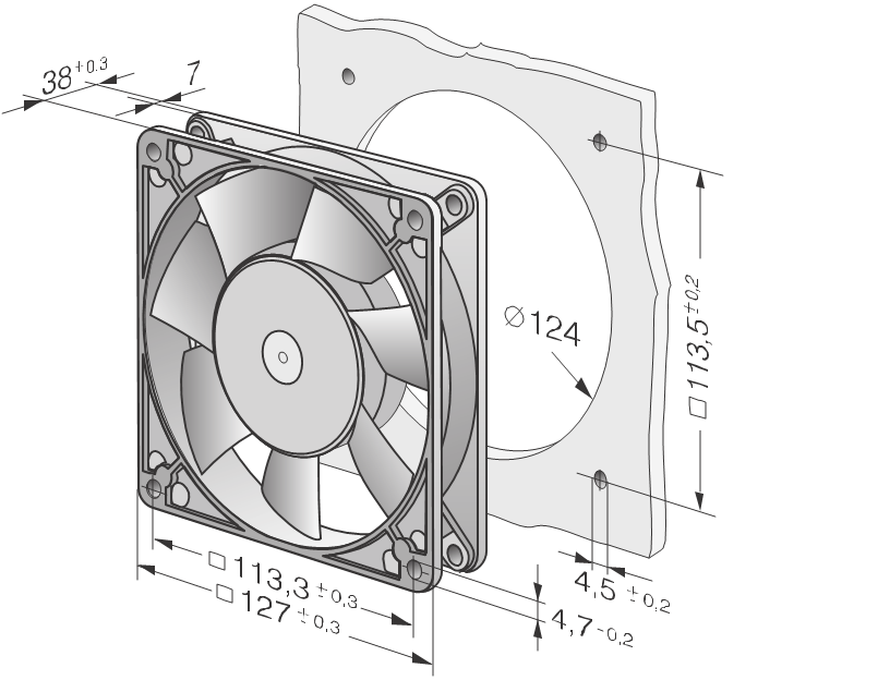 EBM 5958 AC axial fan New 18R0086