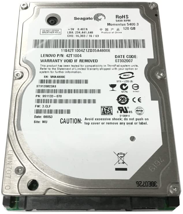 Hard Disk Seagate 120Gb HDD 2.5"SATA ST9120823AS Used A