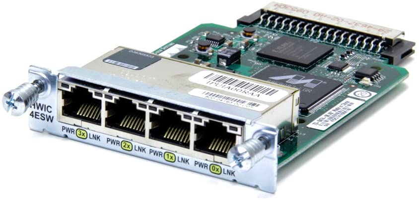 Cisco HWIC-4ESW EtherSwitch High Speed WIC Card HWIC-4ESW High-Speed WAN Interface Card - Vology  Used A