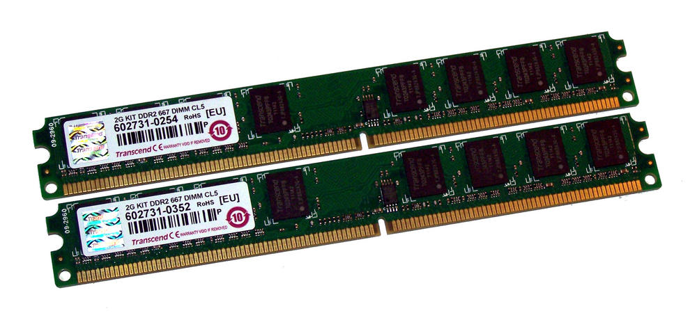 PC2-5300U (DDR2-677MHz) 2GB Desktop Memory Module Mixed Brand Used A