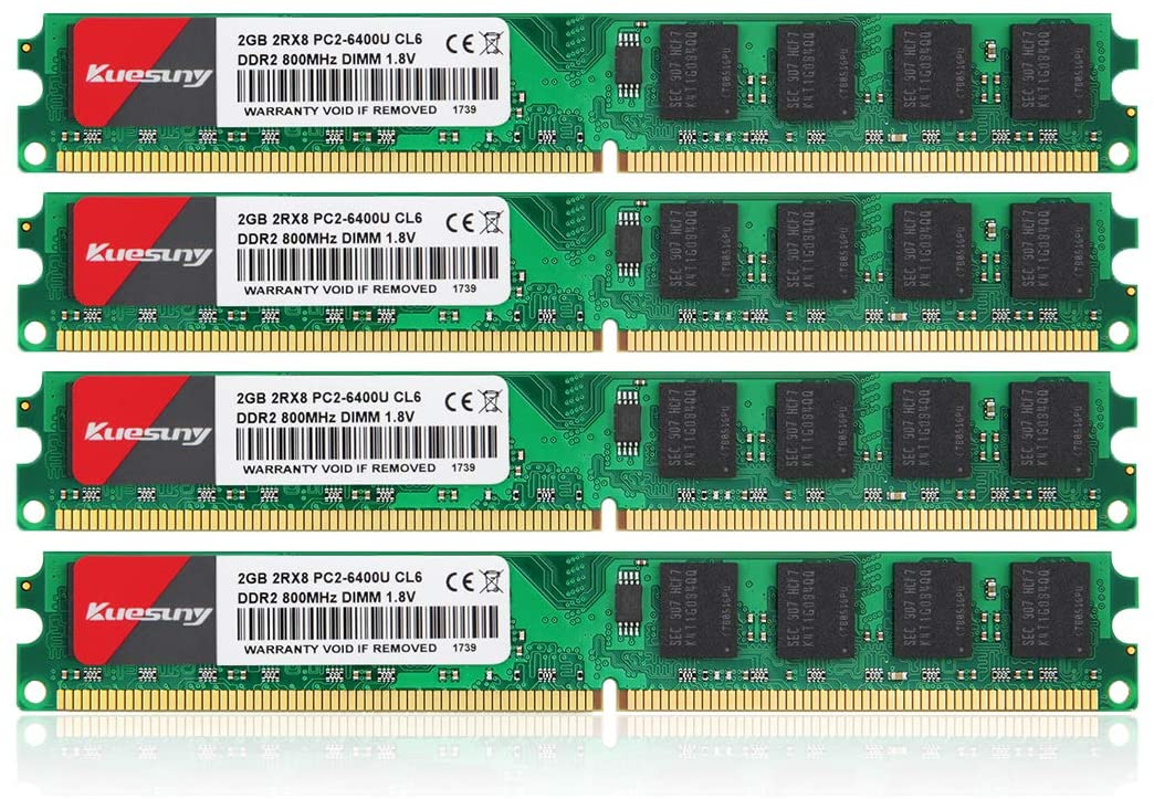 PC2-6400 (DDR2-800MHz) 2GB Desktop Memory Module Mixed Brand Used A