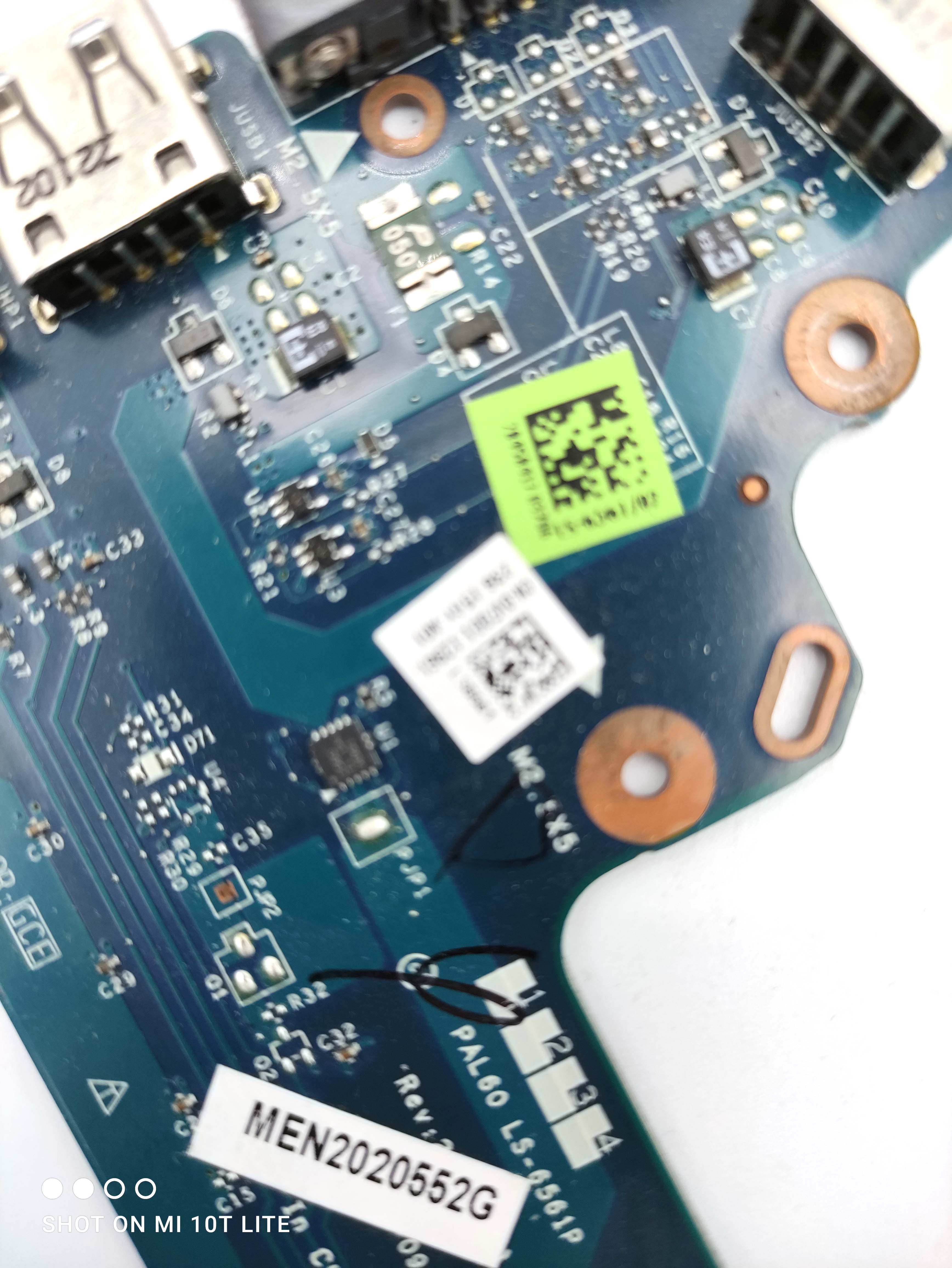 Dell Latitude E6520 VGA USB Audio I/O Circuit Board LS-6561P V7001  Used A