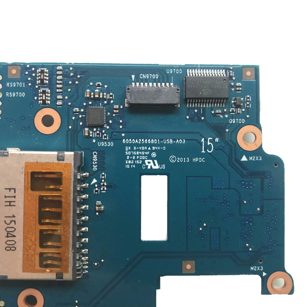 HP Probook 650 G1 Card Reader Ethernet USB Board 6050A2566801 6050A2566801-USB-A03 Used A