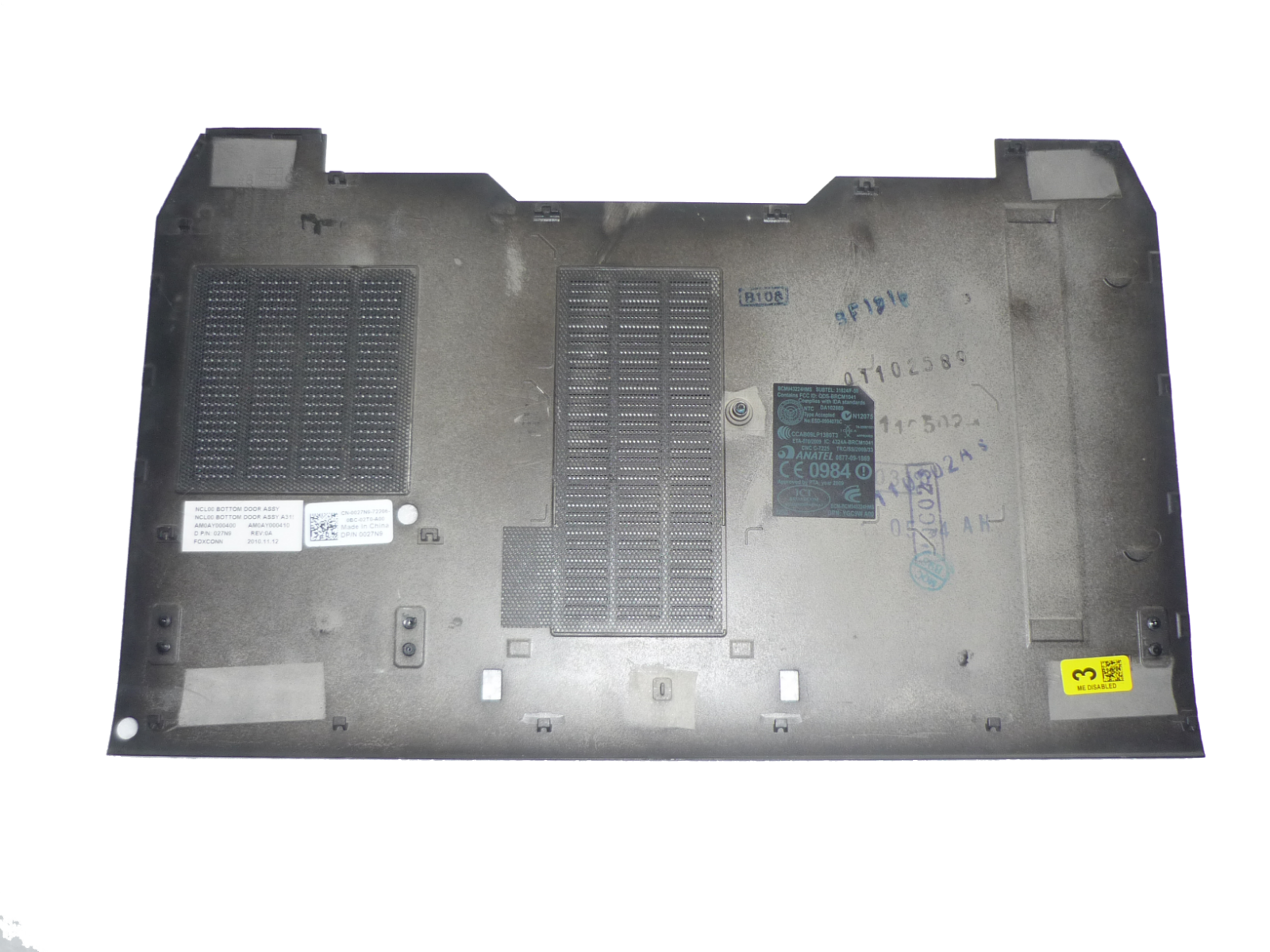 Dell Latitude E6410 Bottom Access Service Door Cover 027N9 Used A