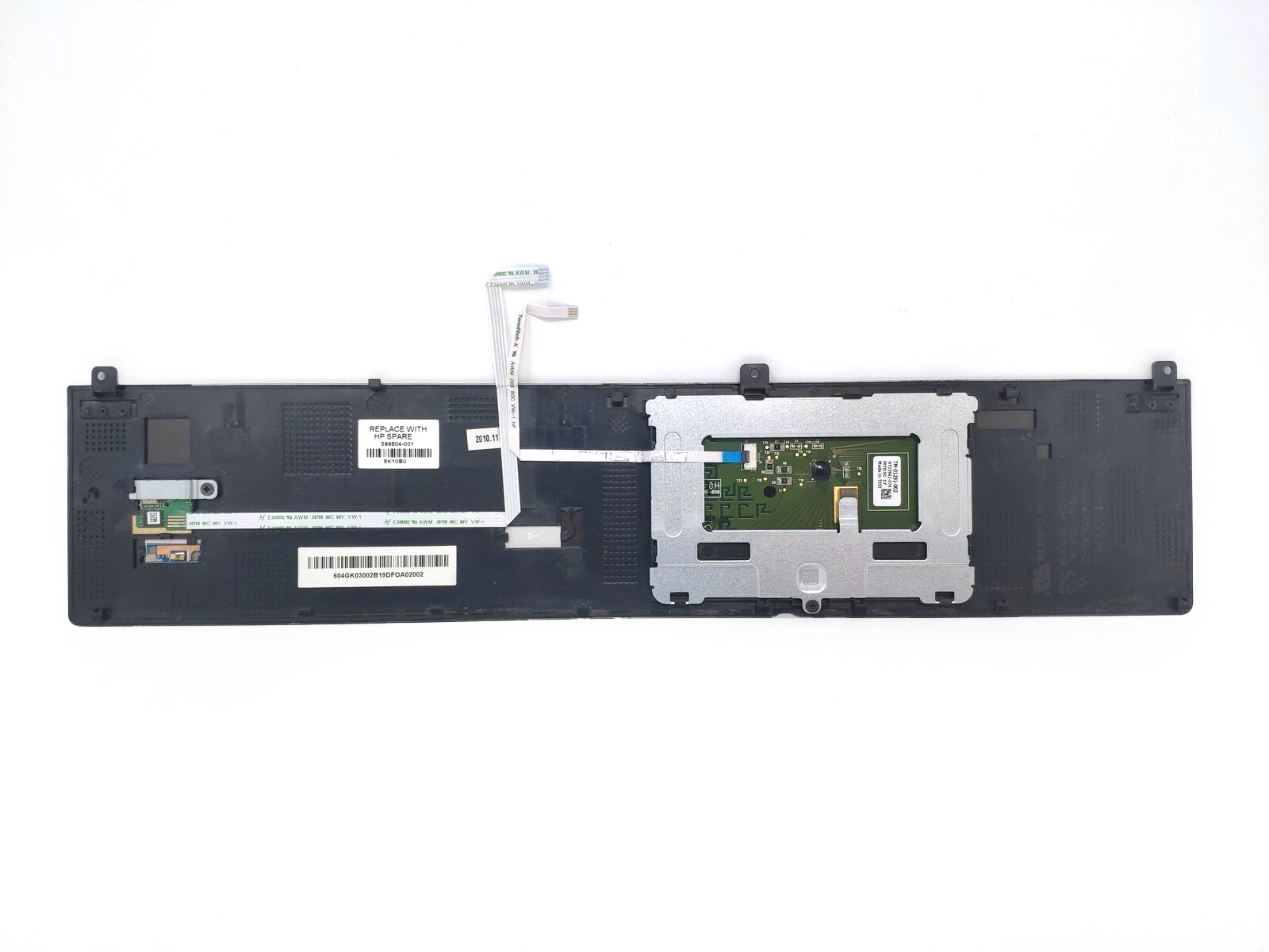 Hp 599804-001 Hp Probook 4520s Upper Case Palm Rest & Mouse Pad  + Fingerprint Sensor  Used A