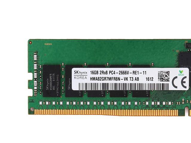 SK hynix HMA82GS7CJR8N-VK (PC4-2666V-TG1-11) 16GB ECC Unbuffered Memory New
