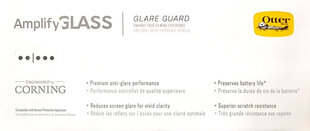 OtterBox Amplify Glass with Glare Guard X10 for iPhone 13/13Pro/14/14Pro p/n 77-85783 New