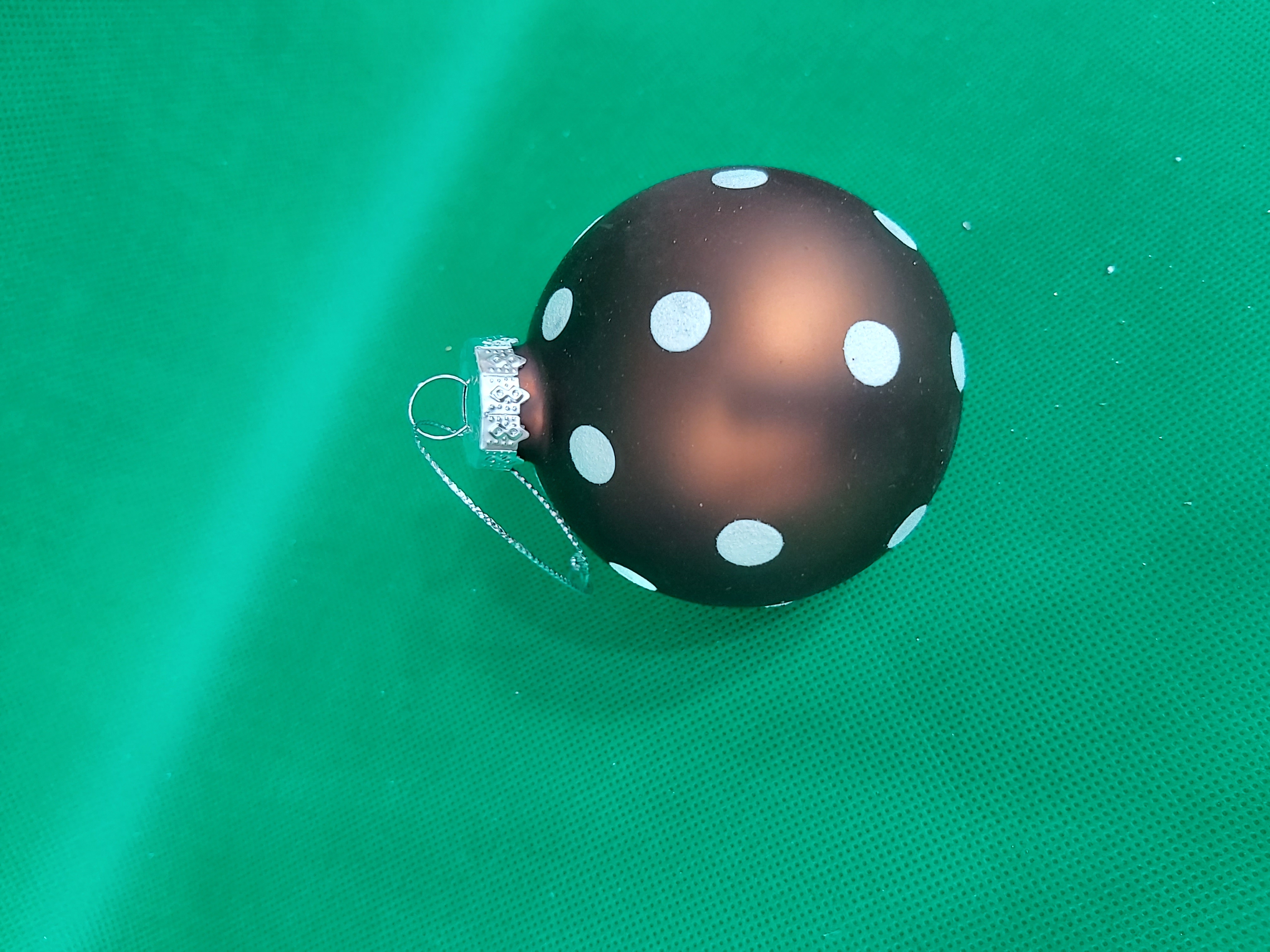 6 Brown Christmas Tree Balls