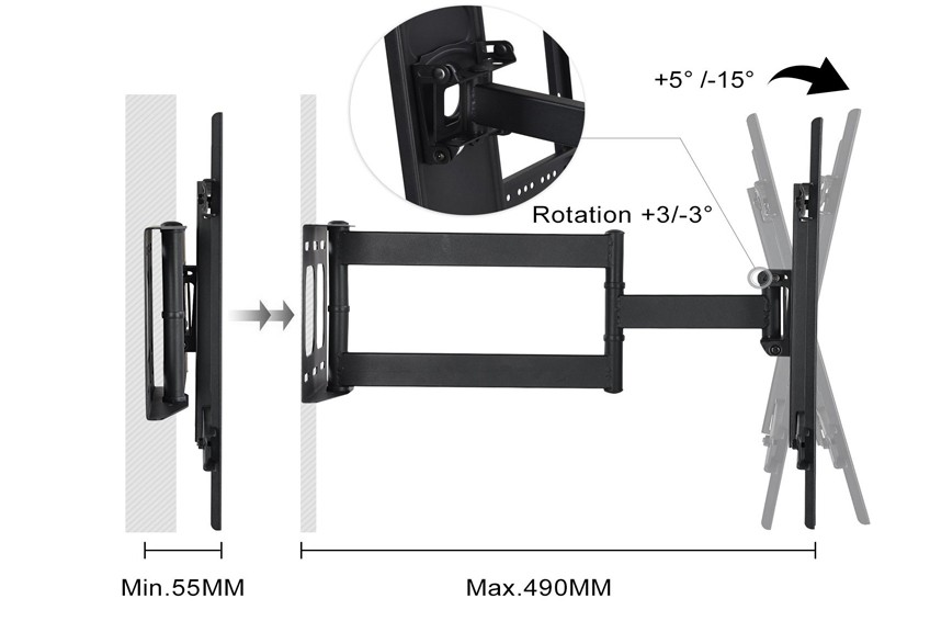 BPS TV LCD Monitor 32-70" Max 55KG MT1157