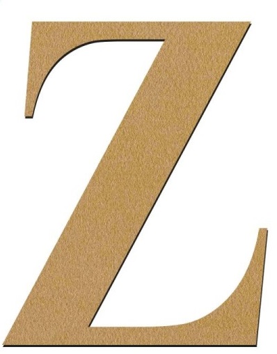 Wooden Mdf Decorative Embellishment Letter Z
