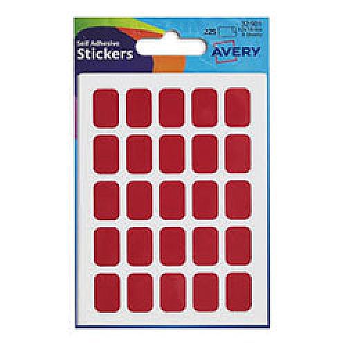 Avery Stickers 32 220 Neon Red 50Cm X 25Mm 36 Rectangular