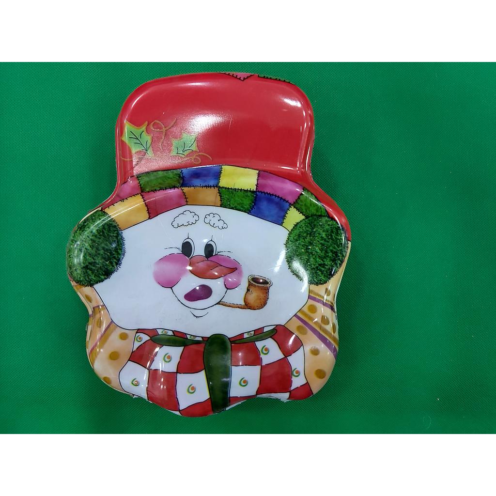 Snow White Snowman Plastic Container Lid