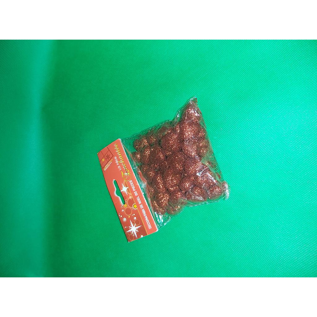 Red Glitter Hearts 50 Pcs