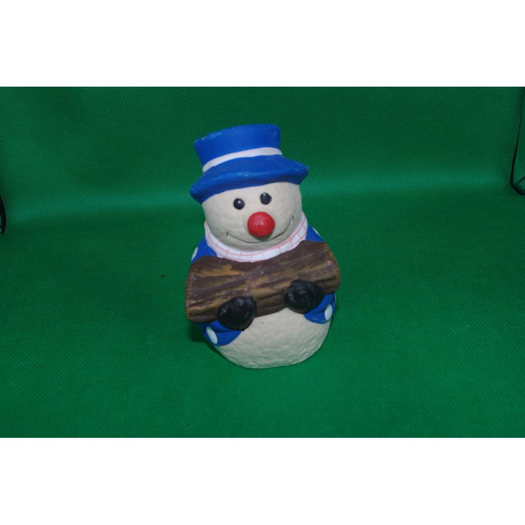 Snowman Log Christmas Decore 