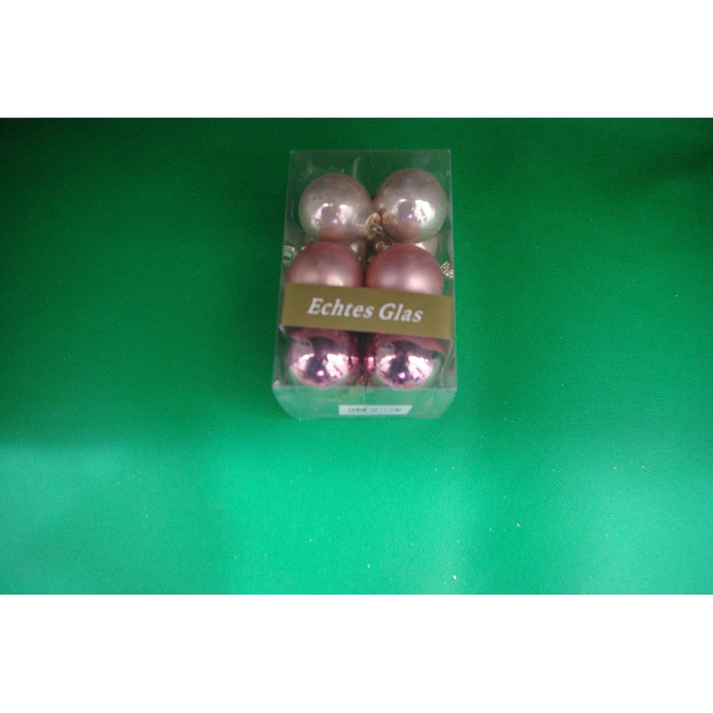 Echtes Glas Rose Gold Christmas Balls 