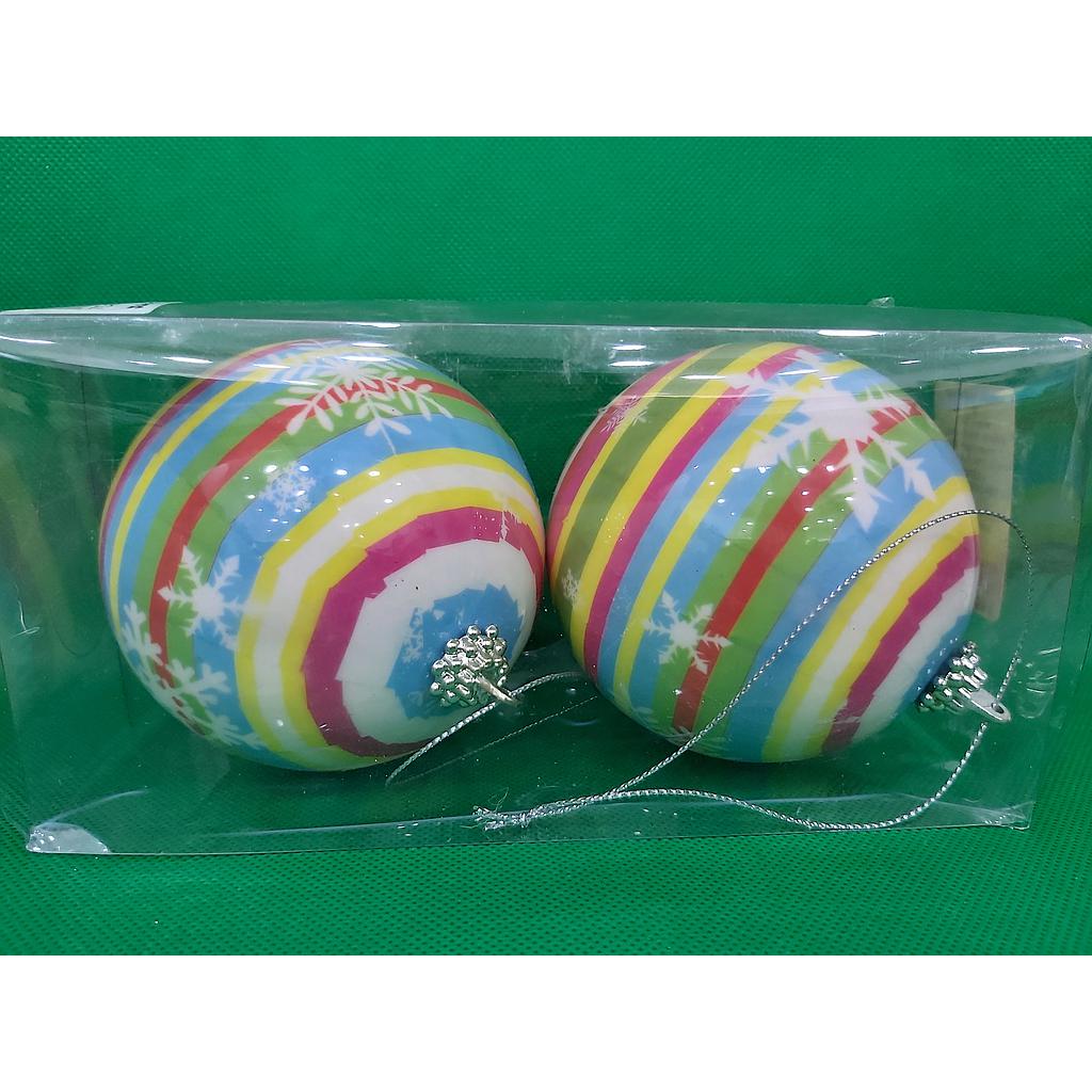 Rainbow Colours Christmas Balls 