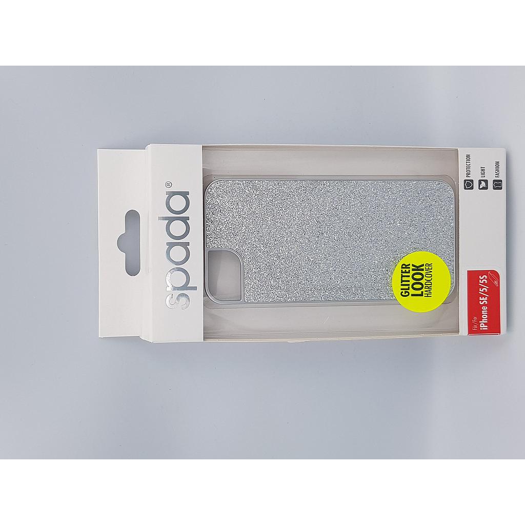 Iphone 55Sse Hard Back Cover Silver Glitter 4