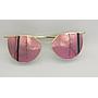 Lux Lenses UK SunGlasses Model 3459M11 Pink Gold Wayfarer Style Metal