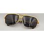 Lux Lenses UK SunGlasses Model WPF 8549 Black Gold Wayfarer Style Plastic