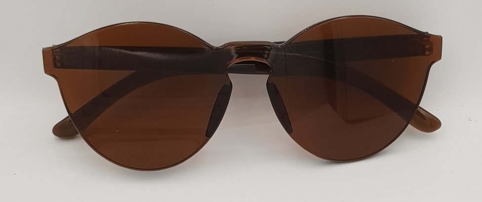 Lux Lenses UK SunGlasses Model 70052 Brown Round Plastic