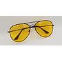 Lux Lenses UK SunGlasses Model 3024 Yellow Aviator Metal