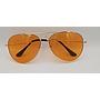 Lux Lenses UK SunGlasses Model 3025 Gold Aviator Metal