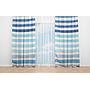 OYO Home SL FPR 7A New 240cm Blue White Stripes horizontal Curtains 280cm