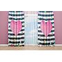 OYO Home SL FPR 4A New 240cm Heart Strips and Dots Curtains 280cm
