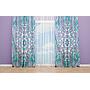 OYO Home SL FPR 8A New 240cm Mandala light blue Green Curtains 280cm