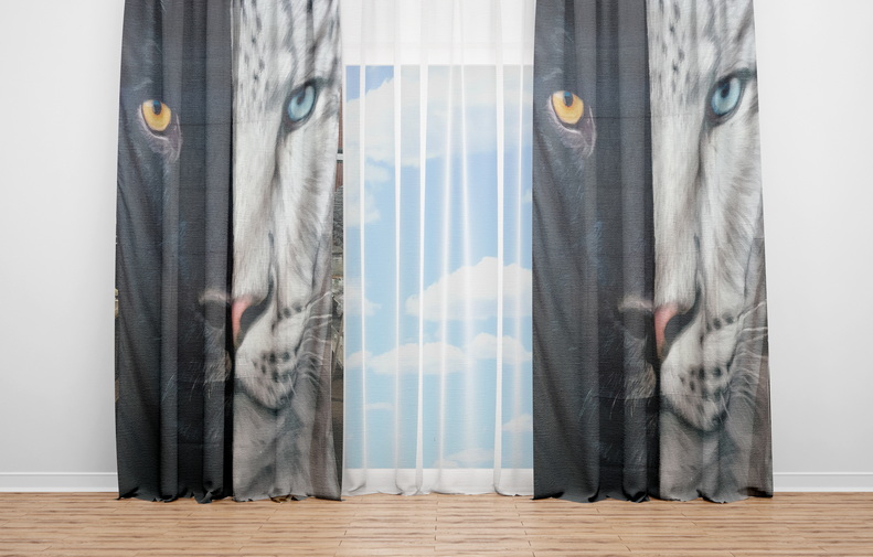 OYO Home SL FPR 29A New 240cm Wild Cat Curtains 280cm