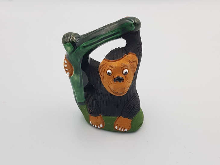 Articiones Monkey Handmade Figurine  Ceramic New 6cm 4cm 3cm