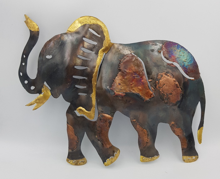 Articiones Handmade Metal Elephant Art Metal New 19cm 24cm 1mm