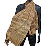 Articiones Indian Dupatta Scarf Brown Silk New 170cm 50cm