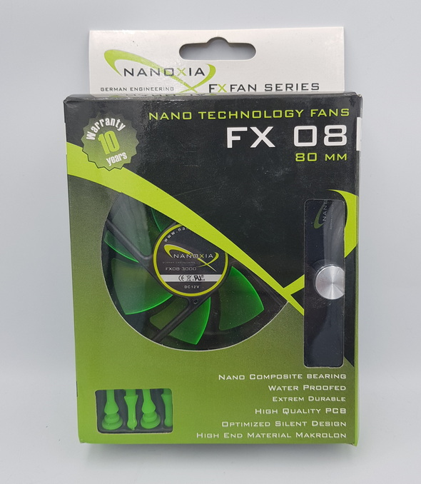 Nanoxia FX08 2200 Pc Fan New Green 80mm