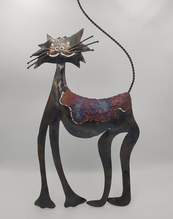 Articiones Handmade Metal Cat Decor Wall Art New 37cm 15cm 1mm