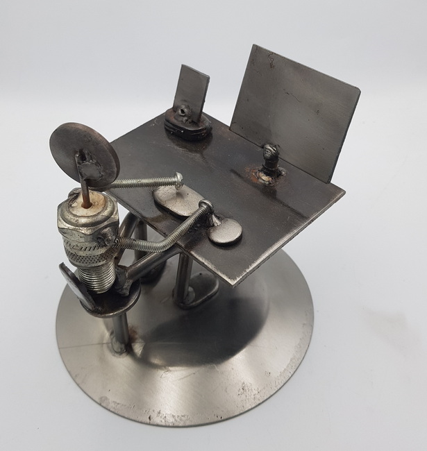 Articiones Handmade Office Desk From Nails Screws and Bolts