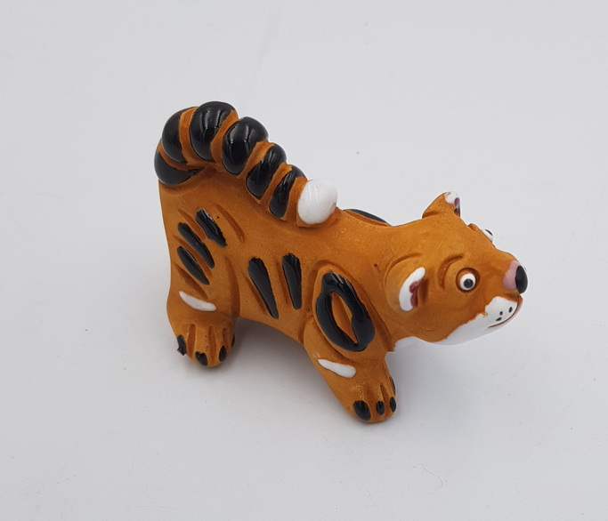 Articiones Handmade Young Tiger Cub Figurine 5x4x6cm