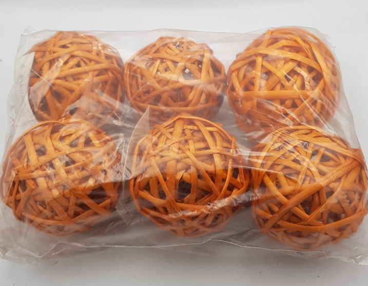 Wicker Rattan Balls Home Christmas Wedding Party Decorative Crafts 6Pcs