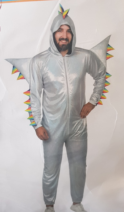 Carnival Costume Glittering Rainbow Dragon ML