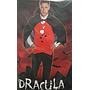 Carnival Costume Dracula Top Cape Pants Teeth Medallion Large