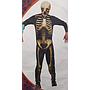 Carnival Costume Skeleton Jumpsuit Hood LXL