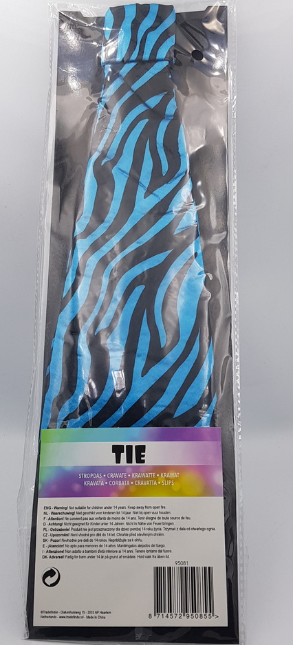 Carnival Costume Tie Blue Strips
