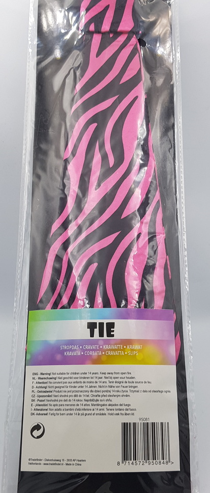 Carnival Costume Tie Pink Strips