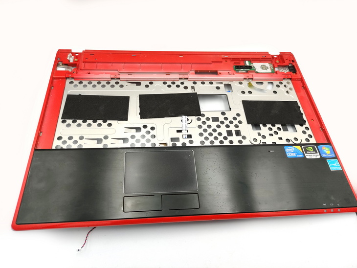 Msi Laptop MS1656 Red Color Top Case with Plamrestand Touchpad Used