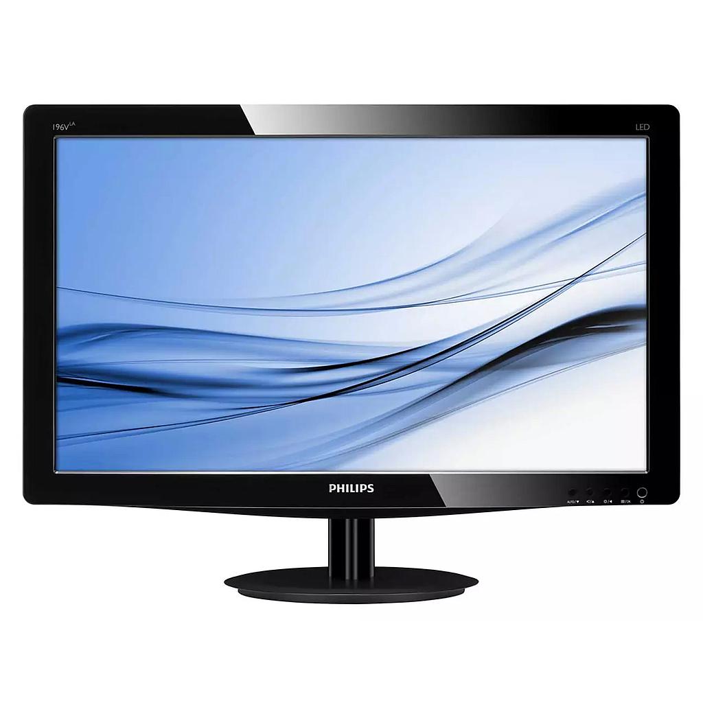 Philips Monitor 1366 x 768 60Hz LED 18.5 196V3L Build in Speaker Wide Screan VGADVI D Audio in Used