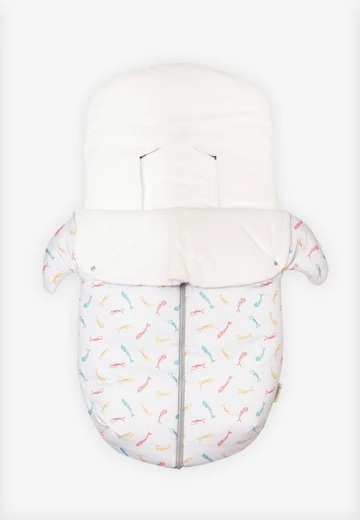 Baby Pushchair Footmuff Cosy Toes Pram Buggy Stroller Fleece Sleeping Bag Sack Baby Bites 009 GRIS CLAR UNICA New 95cm 60cm