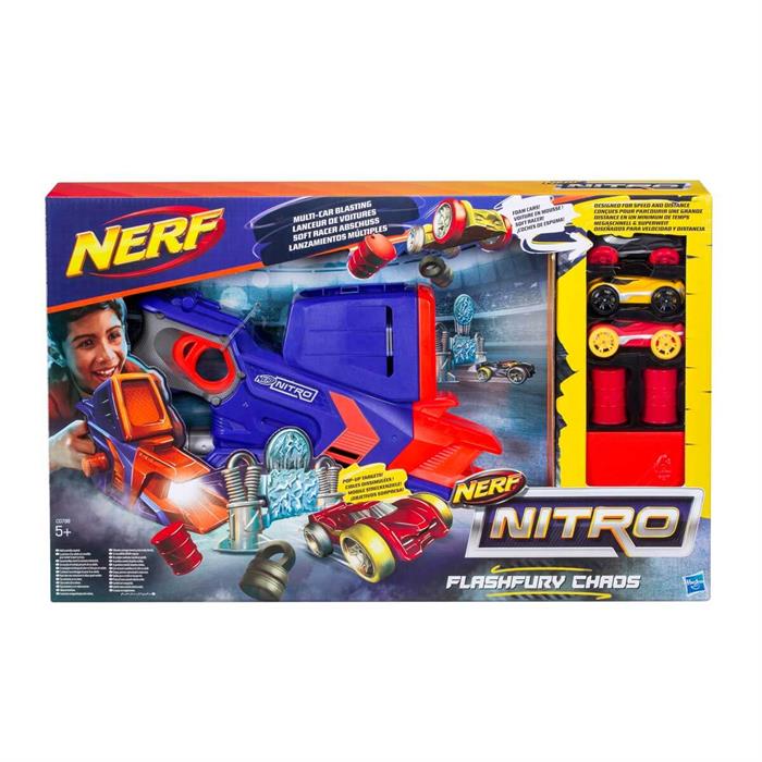 Hasbro Nerf Nitro Flashfury Chaos Toy Car Blaster Playset