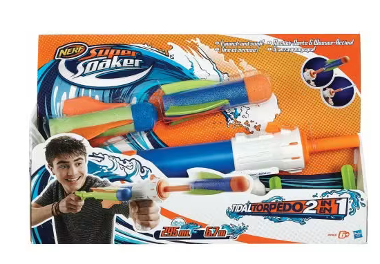 Hasbro Nerf Super Soaker Tidal Torpedo 2 In 1 Waterpistol A9460