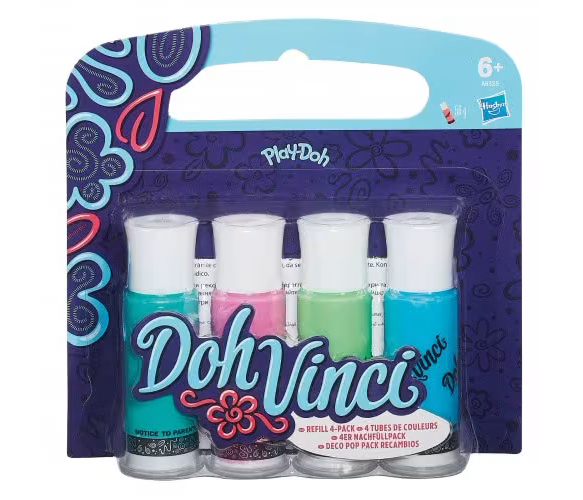 Hasbro Play Doh Dohvinci Deco Pop 4 Pack Refill