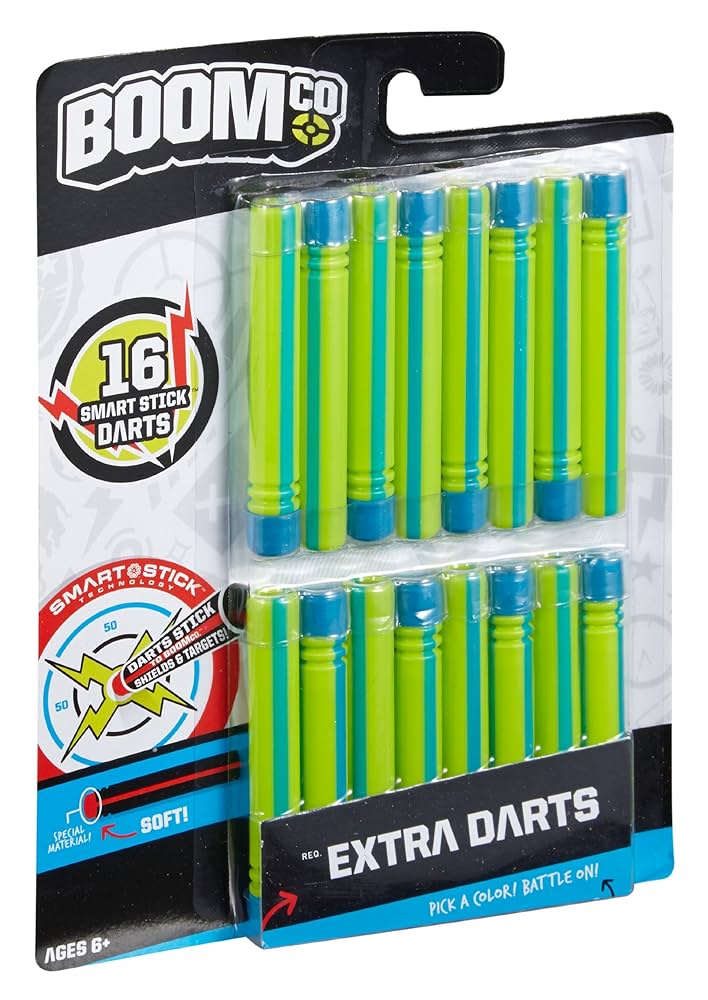 BOOMco. Extra Darts Pack Green with Blue Stripe 
